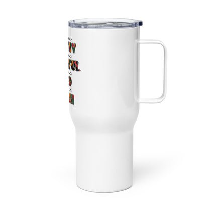 Travel mug with a handle